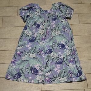 Lavender XL MuuMuu with White Hibiscus and Purple Bird of Paradise